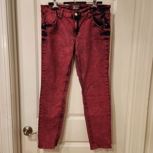 Soundgirl Hot Pink Fuschia Skinny Jeans Juniors Girls 17